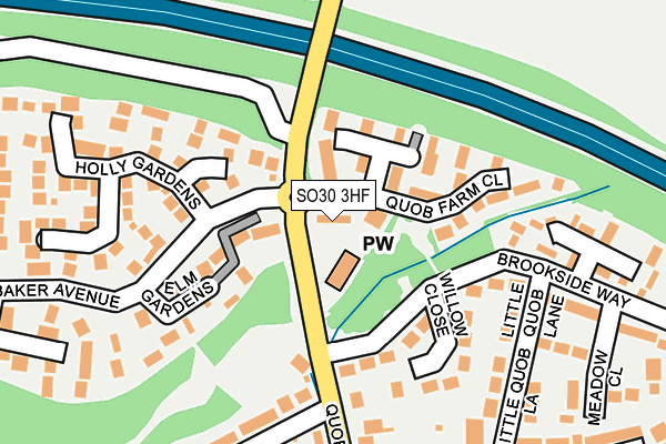 SO30 3HF map - OS OpenMap – Local (Ordnance Survey)