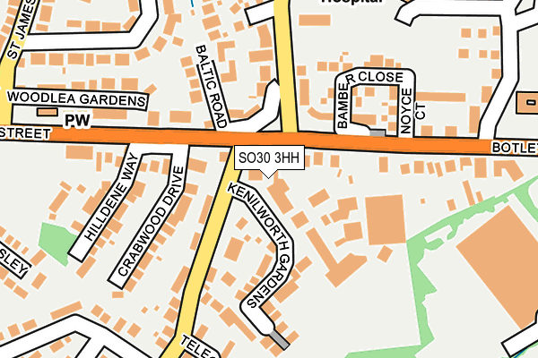 SO30 3HH map - OS OpenMap – Local (Ordnance Survey)