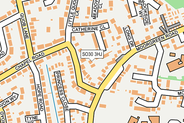 SO30 3HJ map - OS OpenMap – Local (Ordnance Survey)