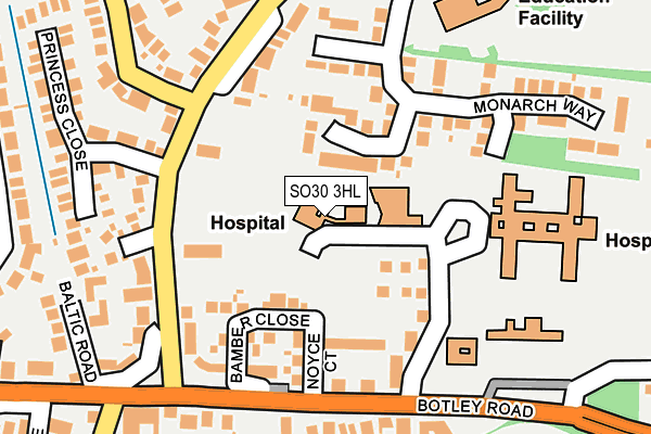 SO30 3HL map - OS OpenMap – Local (Ordnance Survey)