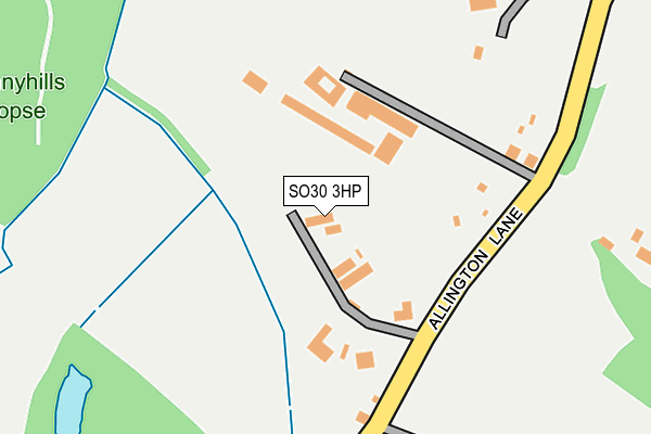 SO30 3HP map - OS OpenMap – Local (Ordnance Survey)