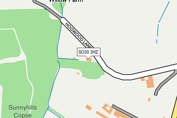 SO30 3HZ map - OS OpenMap – Local (Ordnance Survey)