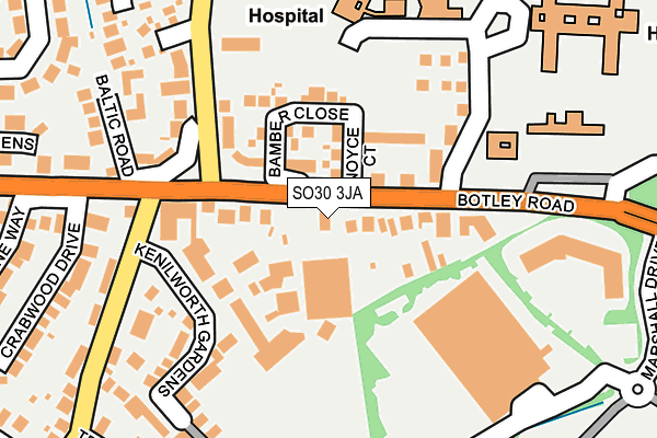 SO30 3JA map - OS OpenMap – Local (Ordnance Survey)