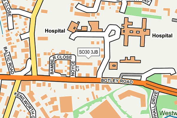 SO30 3JB map - OS OpenMap – Local (Ordnance Survey)