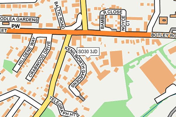 SO30 3JD map - OS OpenMap – Local (Ordnance Survey)