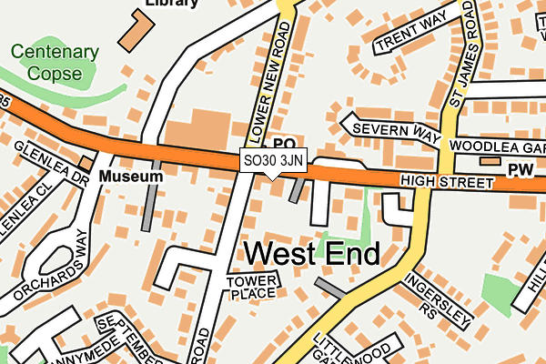 SO30 3JN map - OS OpenMap – Local (Ordnance Survey)