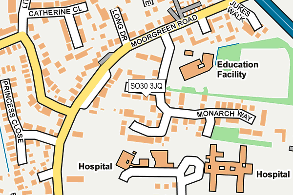 SO30 3JQ map - OS OpenMap – Local (Ordnance Survey)