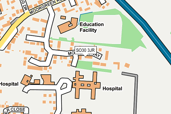 SO30 3JR map - OS OpenMap – Local (Ordnance Survey)