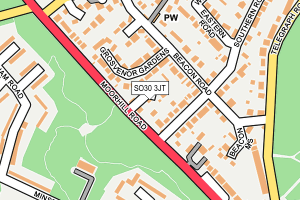 SO30 3JT map - OS OpenMap – Local (Ordnance Survey)