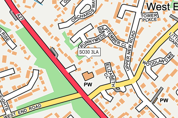 SO30 3LA map - OS OpenMap – Local (Ordnance Survey)