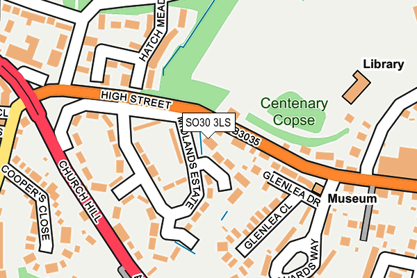 SO30 3LS map - OS OpenMap – Local (Ordnance Survey)