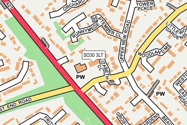 SO30 3LT map - OS OpenMap – Local (Ordnance Survey)