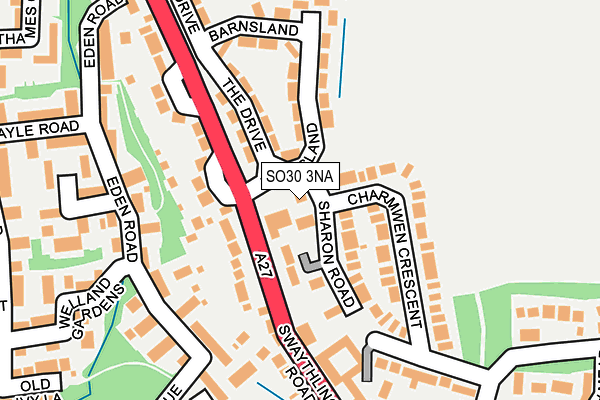 SO30 3NA map - OS OpenMap – Local (Ordnance Survey)