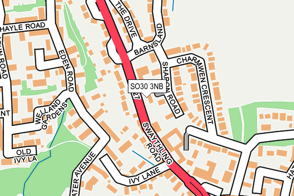SO30 3NB map - OS OpenMap – Local (Ordnance Survey)