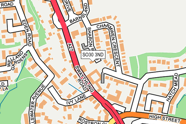 SO30 3ND map - OS OpenMap – Local (Ordnance Survey)