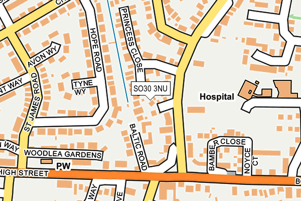 SO30 3NU map - OS OpenMap – Local (Ordnance Survey)