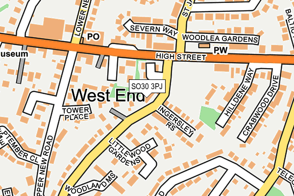 SO30 3PJ map - OS OpenMap – Local (Ordnance Survey)