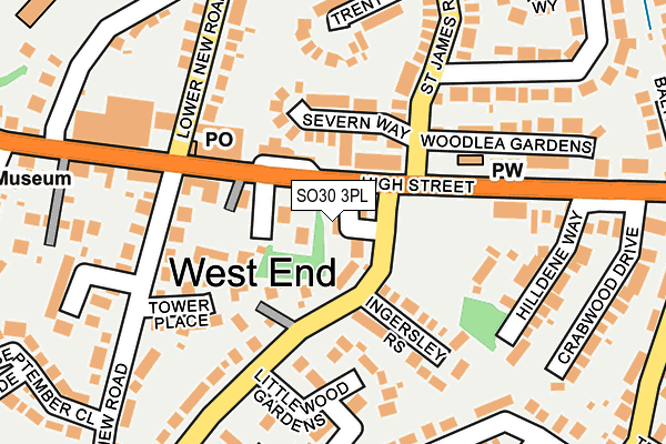 SO30 3PL map - OS OpenMap – Local (Ordnance Survey)