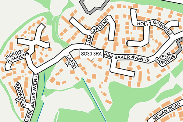 SO30 3RA map - OS OpenMap – Local (Ordnance Survey)
