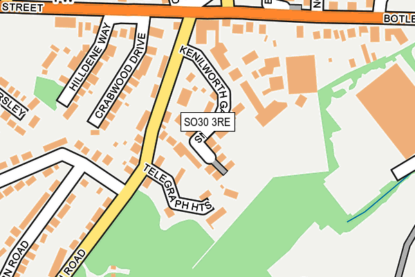 SO30 3RE map - OS OpenMap – Local (Ordnance Survey)