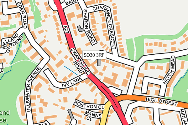 SO30 3RF map - OS OpenMap – Local (Ordnance Survey)