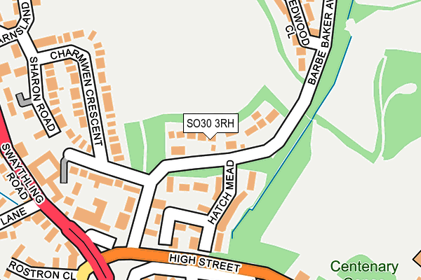 SO30 3RH map - OS OpenMap – Local (Ordnance Survey)