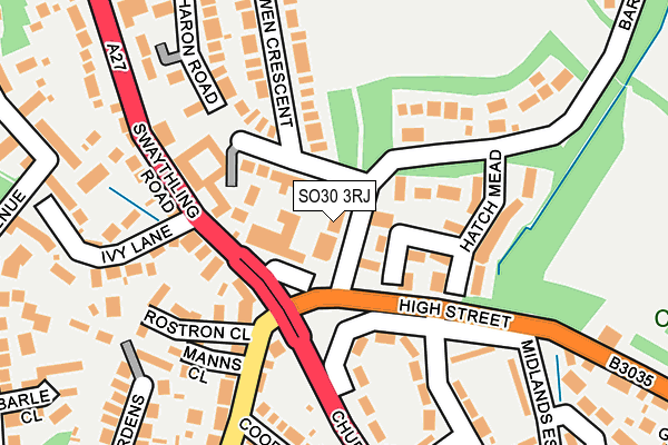 SO30 3RJ map - OS OpenMap – Local (Ordnance Survey)