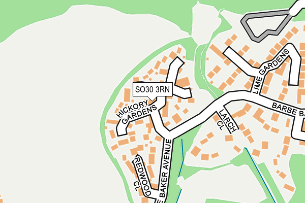 SO30 3RN map - OS OpenMap – Local (Ordnance Survey)