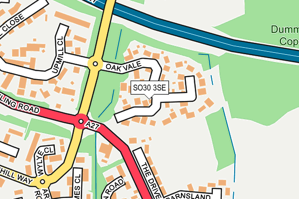 SO30 3SE map - OS OpenMap – Local (Ordnance Survey)