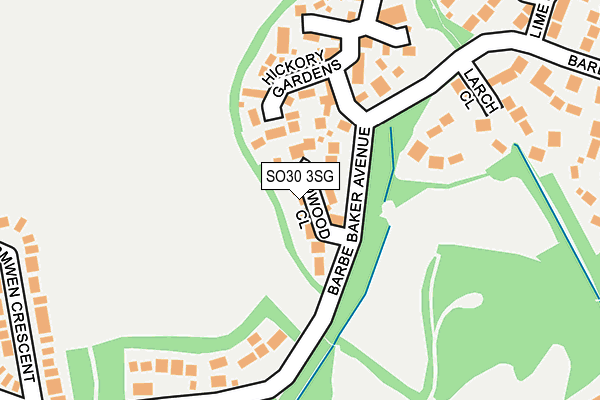 SO30 3SG map - OS OpenMap – Local (Ordnance Survey)
