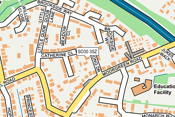 SO30 3SZ map - OS OpenMap – Local (Ordnance Survey)