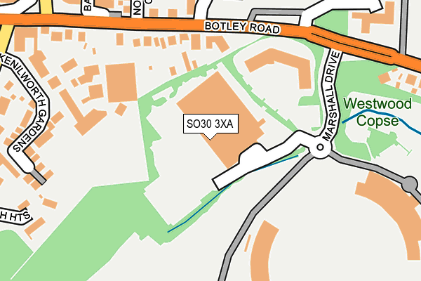 SO30 3XA map - OS OpenMap – Local (Ordnance Survey)