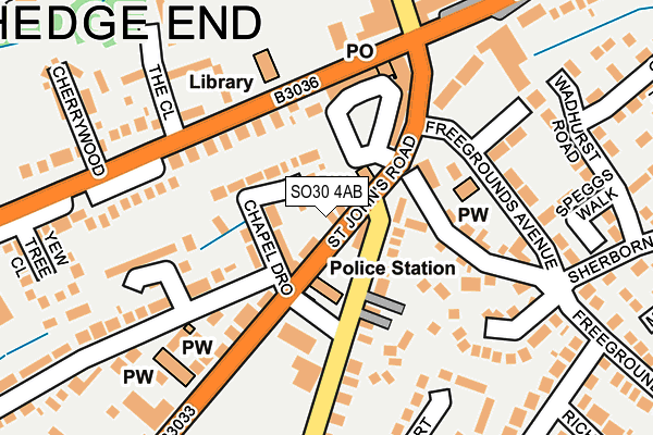 SO30 4AB map - OS OpenMap – Local (Ordnance Survey)