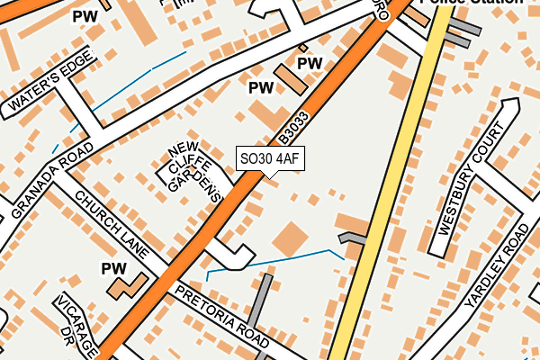 SO30 4AF map - OS OpenMap – Local (Ordnance Survey)