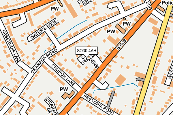 SO30 4AH map - OS OpenMap – Local (Ordnance Survey)