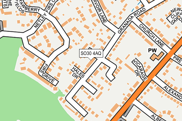 SO30 4AQ map - OS OpenMap – Local (Ordnance Survey)