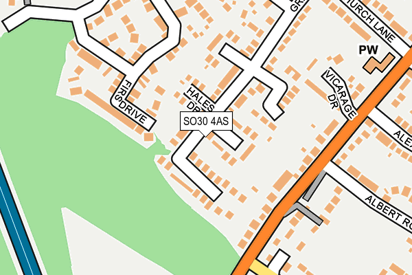 SO30 4AS map - OS OpenMap – Local (Ordnance Survey)