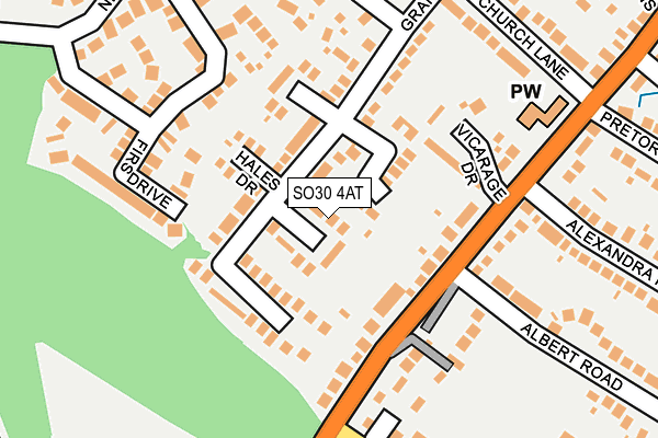 SO30 4AT map - OS OpenMap – Local (Ordnance Survey)