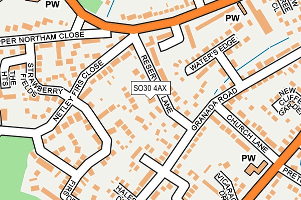 SO30 4AX map - OS OpenMap – Local (Ordnance Survey)