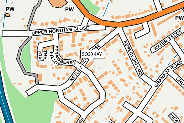 SO30 4AY map - OS OpenMap – Local (Ordnance Survey)