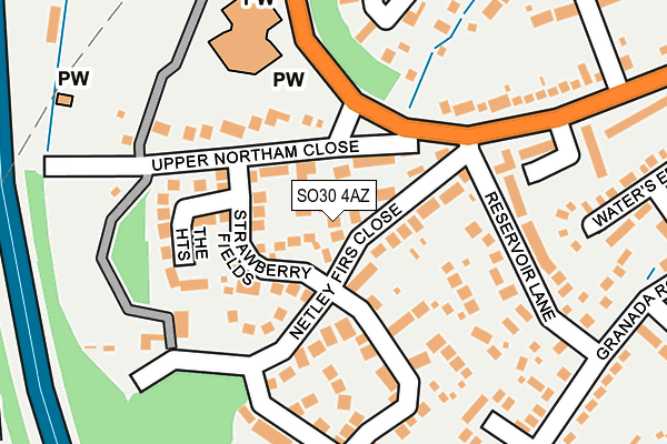 SO30 4AZ map - OS OpenMap – Local (Ordnance Survey)