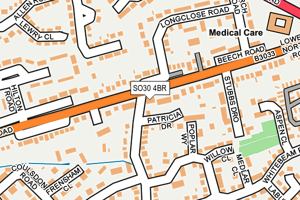 SO30 4BR map - OS OpenMap – Local (Ordnance Survey)