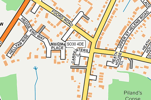 SO30 4DE map - OS OpenMap – Local (Ordnance Survey)