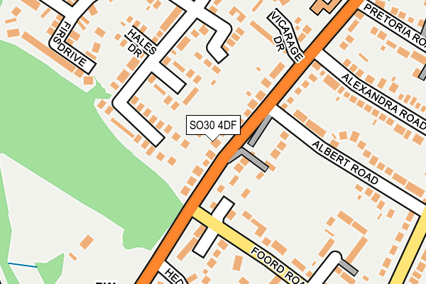 SO30 4DF map - OS OpenMap – Local (Ordnance Survey)
