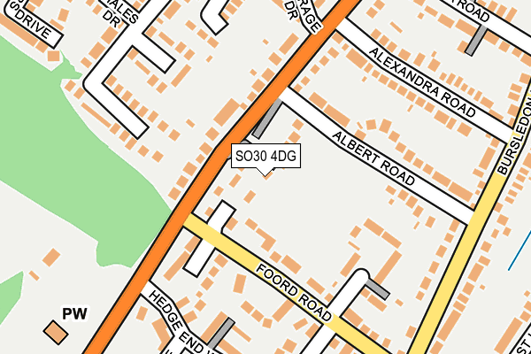 SO30 4DG map - OS OpenMap – Local (Ordnance Survey)