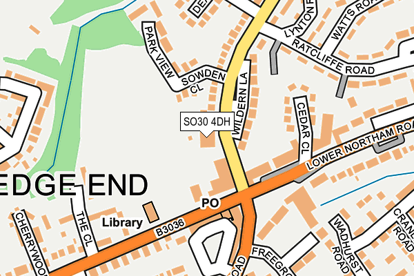 SO30 4DH map - OS OpenMap – Local (Ordnance Survey)