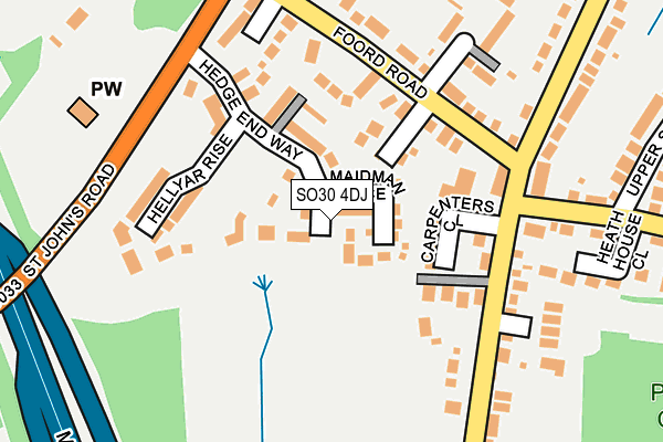 SO30 4DJ map - OS OpenMap – Local (Ordnance Survey)
