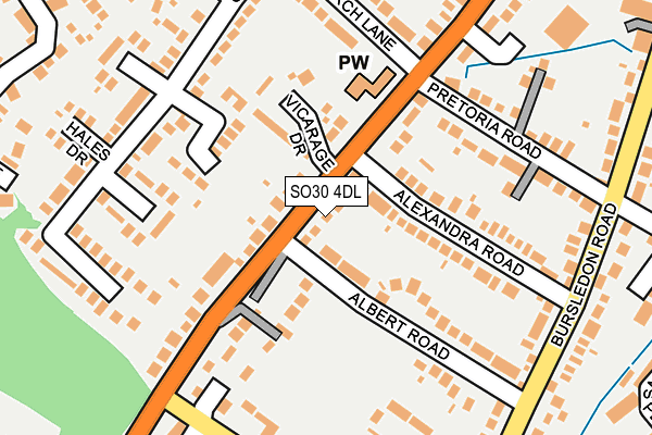 SO30 4DL map - OS OpenMap – Local (Ordnance Survey)