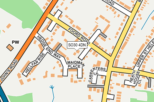 SO30 4DN map - OS OpenMap – Local (Ordnance Survey)