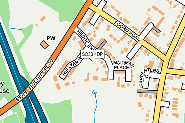 SO30 4DP map - OS OpenMap – Local (Ordnance Survey)